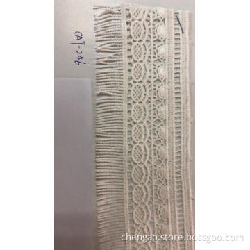 Wide Fringes Trims Polyester Embroider Fabric